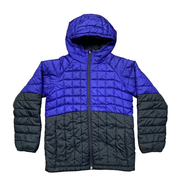 Columbia Other - Columbia Puffer Jacket Boys Sz M 10/12 Blue Black Full Zip Hooded
